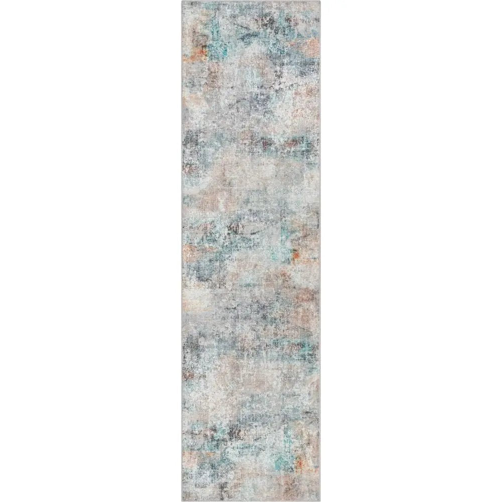 Amesti Machine Washable Light Blue Flat-Weave 5'3" x 7'3" Rug Well Woven