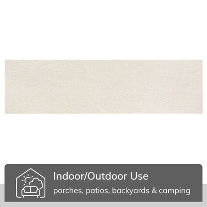 Leif Nordic Geometric Pattern Indoor Outdoor Ivory Flatweave Rug Well Woven