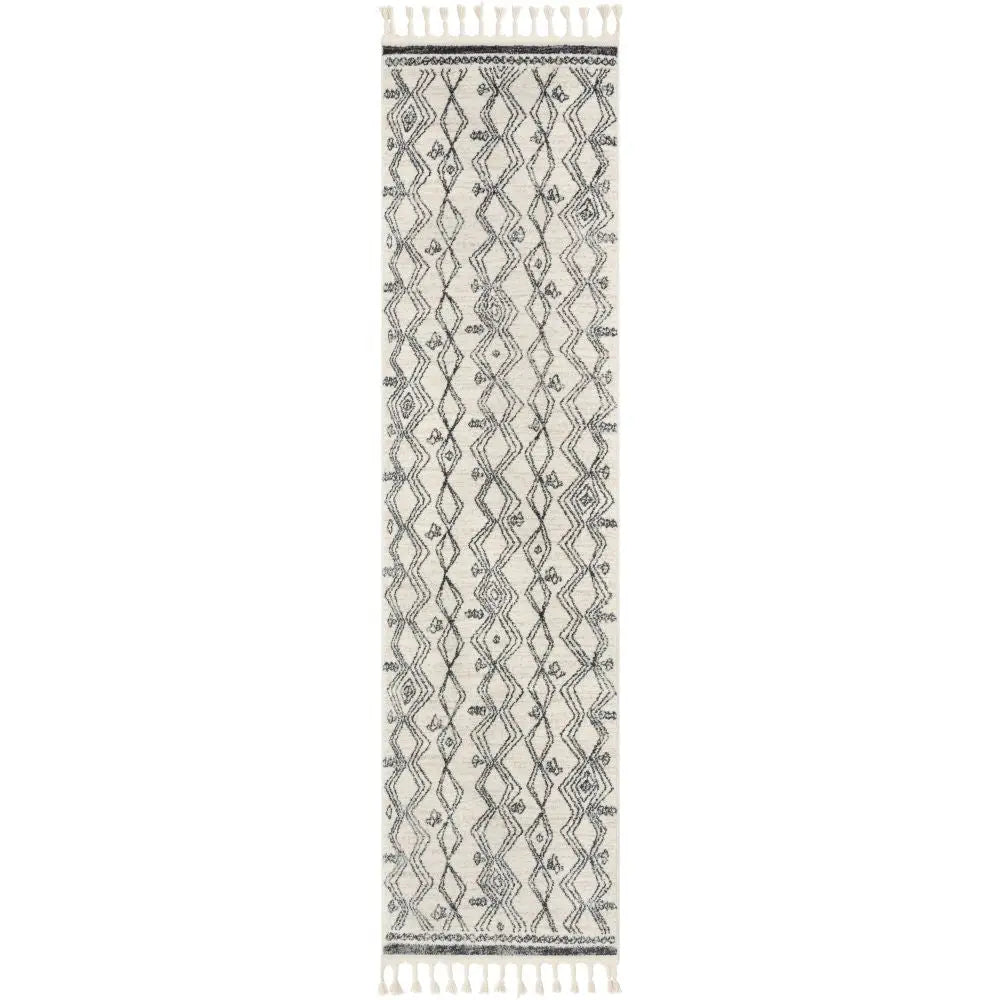 Darcy Modern Farmhouse Tribal Pattern Ivory Rug Well Woven