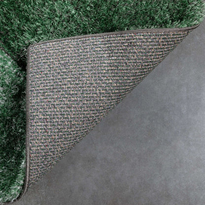 Luz Modern Geometric Green 3D Textured Thick & Soft Shag Rug Well Woven