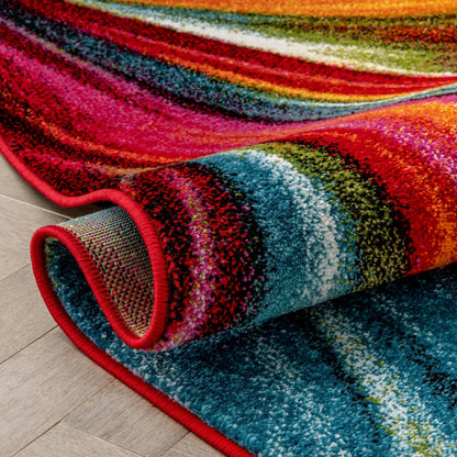 Pleasure Multi Modern Bright Rug Well Woven
