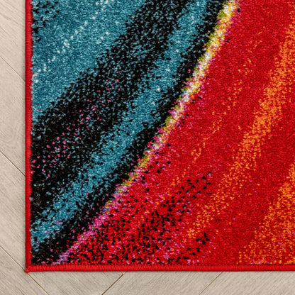 Pleasure Multi Modern Bright Rug Well Woven