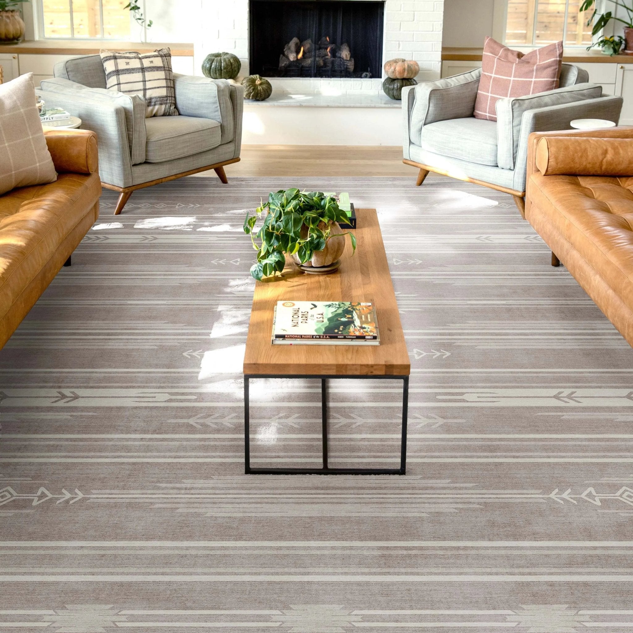 Bismarck Tribal Moroccan Beige Flat-Weave Rug Well Woven
