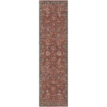 Liana Vintage Oriental Red Flat-Weave Rug Well Woven