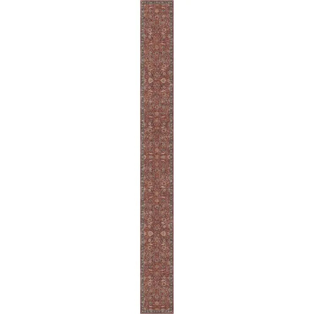 Liana Vintage Oriental Red Flat-Weave Rug Well Woven