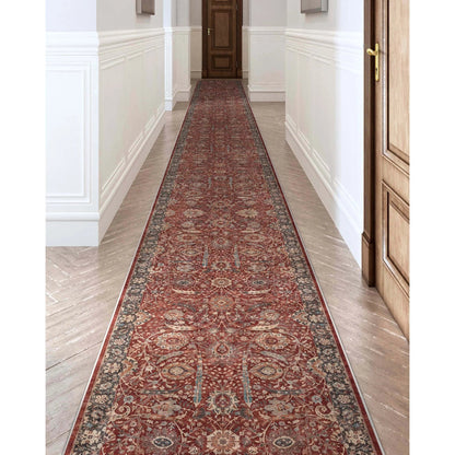 Liana Vintage Oriental Red Flat-Weave Rug Well Woven