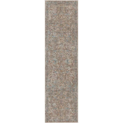 Emilia Vintage Persian Floral Blue Flat-Weave Rug Well Woven