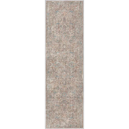 Emilia Vintage Persian Floral Ivory Flat-Weave Rug Well Woven