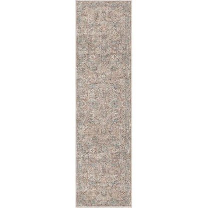 Emilia Vintage Persian Floral Ivory Flat-Weave Rug Well Woven