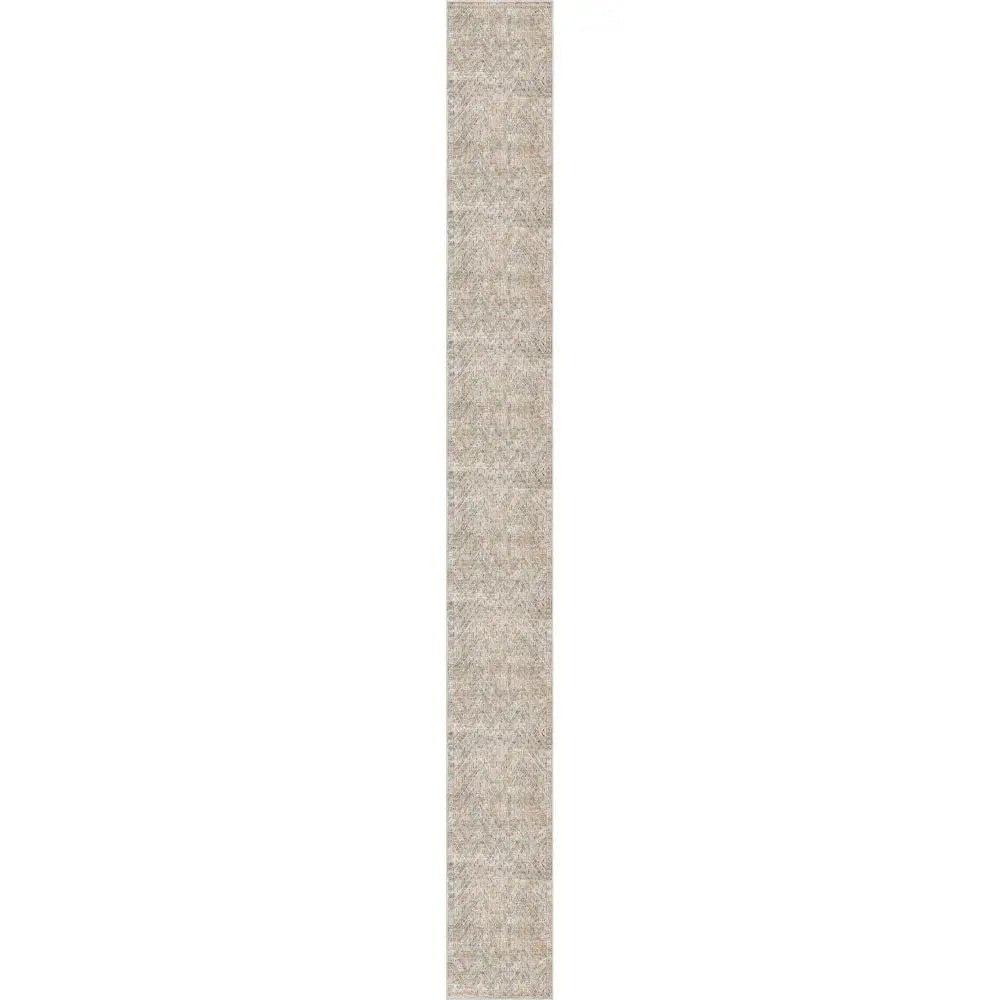 Anya Vintage Tribal Chevron Ivory Flat-Weave Rug Well Woven