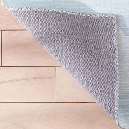 Cloud 9 Modern Light Blue Kids Flat-Weave Rug Well Woven