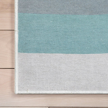 Kaleidoscope Rainbow Modern Multi Pastel Area Flat-Weave Rug Well Woven