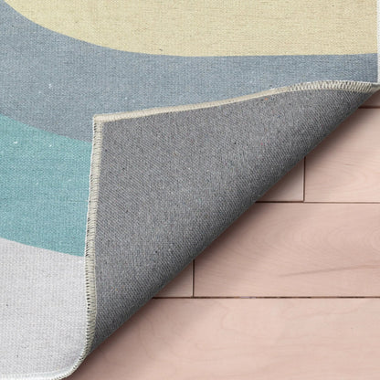 Kaleidoscope Rainbow Modern Multi Pastel Area Flat-Weave Rug Well Woven