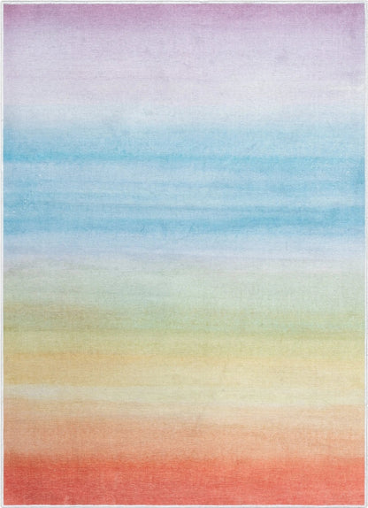 Sunrise Modern Multi Color Area Flat-Weave Rug Well Woven
