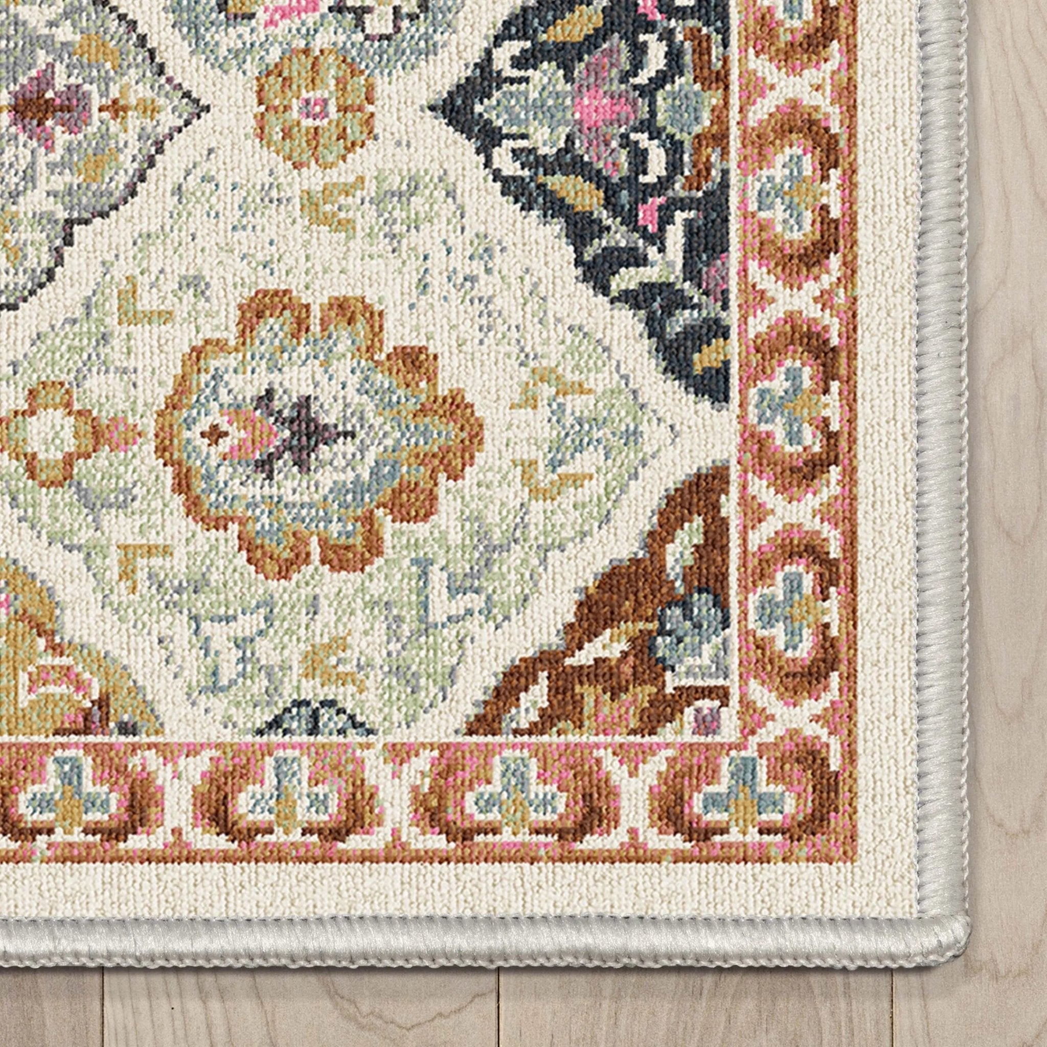 Maeve Vintage Trellis Multi Beige Flat-Weave Rug Well Woven